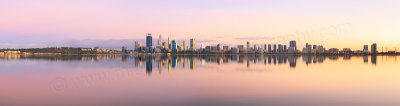 Perth and the Swan River at Sunrise, 1st April 2016
