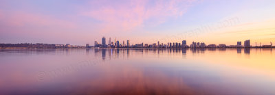Perth and the Swan River at Sunrise, 4th April 2016