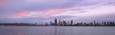Perth and the Swan River at Sunrise, 8th April 2016