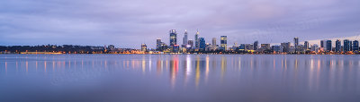 Perth and the Swan River at Sunrise, 17th April 2016