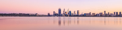 Perth and the Swan River at Sunrise, 21st April 2016