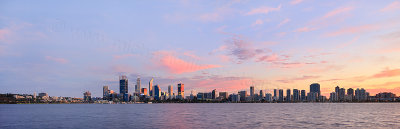 Perth and the Swan River at Sunrise, 23rd April 2016