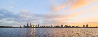 Perth and the Swan River at Sunrise, 16th May 2016