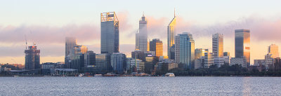 Perth and the Swan River at Sunrise, 14th June 2016