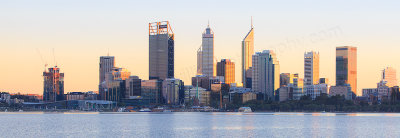 Perth and the Swan River at Sunrise, 2nd July 2016