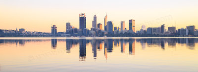 Perth and the Swan River at Sunrise, 3rd July 2016