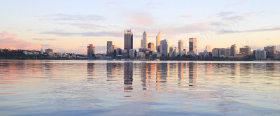 Perth and the Swan River at Sunrise, 18th July 2016
