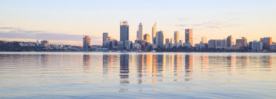 Perth and the Swan River at Sunrise, 19th July 2016