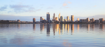 Perth and the Swan River at Sunrise, 22nd July 2016