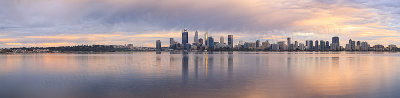 Perth and the Swan River at Sunrise, 28th July 2016