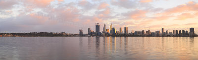 Perth and the Swan River at Sunrise, 30th July 2016