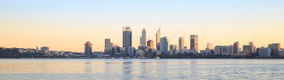 Perth and the Swan River at Sunrise, 2nd August 2016