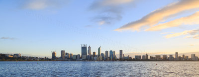 Perth and the Swan River at Sunrise, 10th August 2016