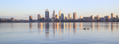 Perth and the Swan River at Sunrise, 12th August 2016