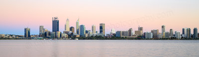 Perth and the Swan River at Sunrise, 15th December 2016