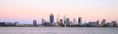 Perth and the Swan River at Sunrise, 21st December 2016
