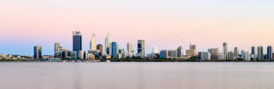 Perth and the Swan River at Sunrise, 23rd December 2016