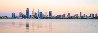 Perth and the Swan River at Sunrise, 24th December 2016