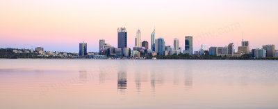 Perth and the Swan River at Sunrise, 25th December 2016