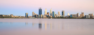 Perth and the Swan River at Sunrise, 31st December 2016