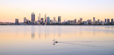 Perth and the Swan River at Sunrise, 8th January 2017