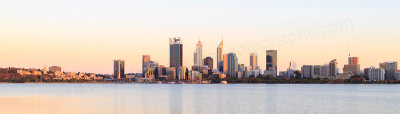 Perth and the Swan River at Sunrise, 10th January 2017