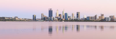 Perth and the Swan River at Sunrise, 20th January 2017