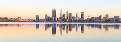 Perth and the Swan River at Sunrise, 23rd January 2017