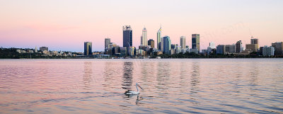 Perth and the Swan River at Sunrise, 2nd February 2017