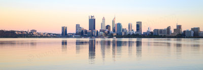 Perth and the Swan River at Sunrise, 4th February 2017