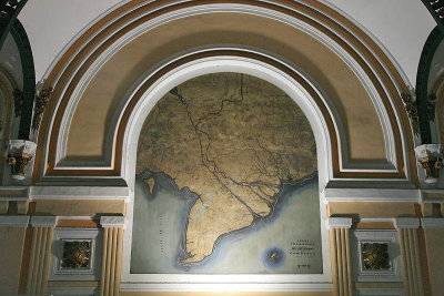 Wall inside Saigon Post Office