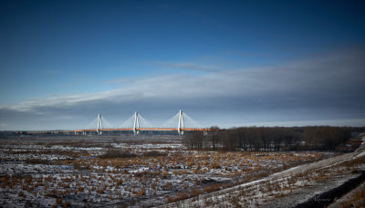 Cable-stayed bridge.