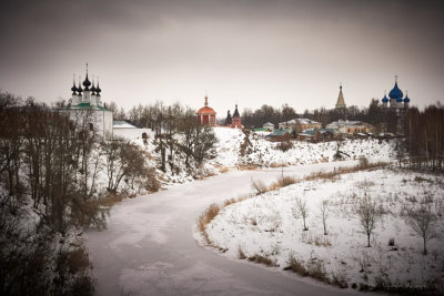 View of the Kremlin and Posad churches.