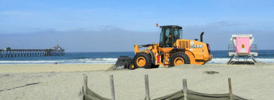 Moving sand at Imperial Beach