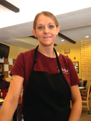 Waitress at the Skillet Rest.