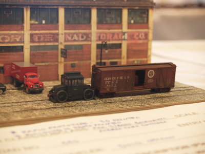 Street Tractor Diorama in N by Doug Nelson.