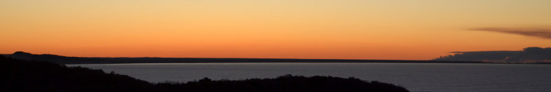 sunset over the bay