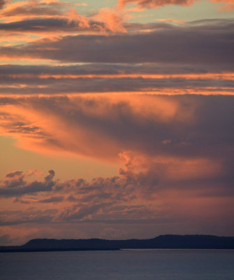 sunset over Wide Bay