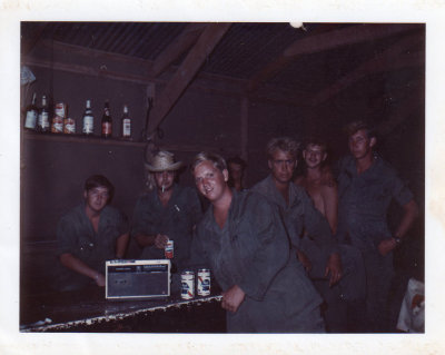 229    1970 Vietnam, Long Binh Headquarters, 11th CAV.  EM Bar, Larry Jorgensen,  middle.jpg