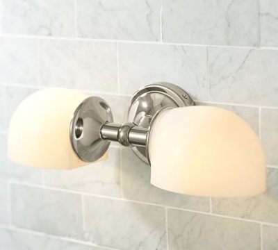 Mercer Double sconce, purchased when I was thinking of a different plan, may now go in the half-bath.