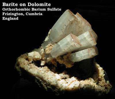 Barite on Dolomite - England