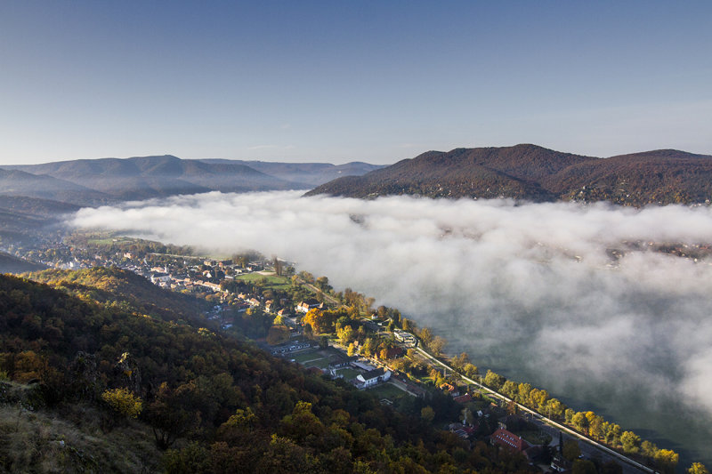 mist above the Danube