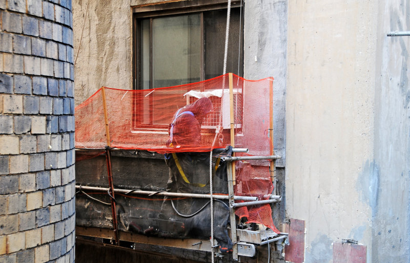 Working on a Building Next to the Highline