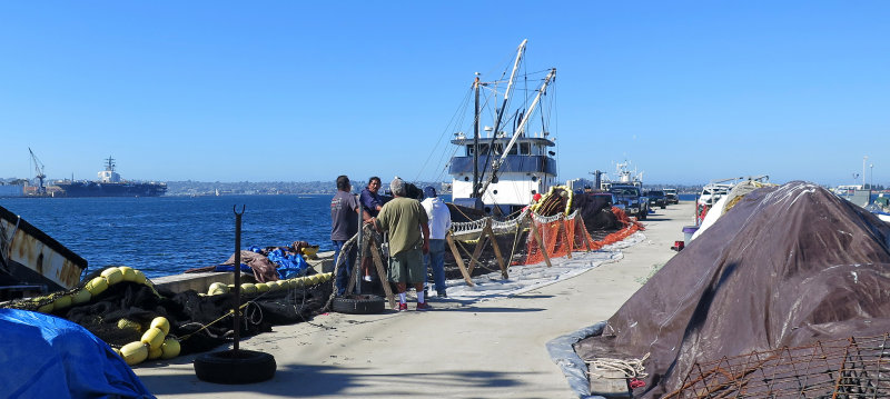 Mending Nets - G Street Fishing Boat Pier
