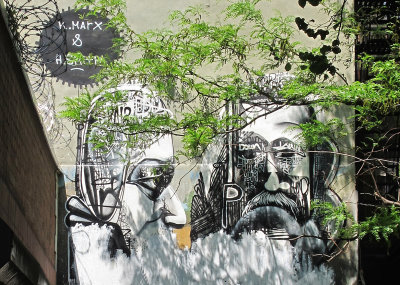 Adam Smith & Karl Marx Wall Mural Debate