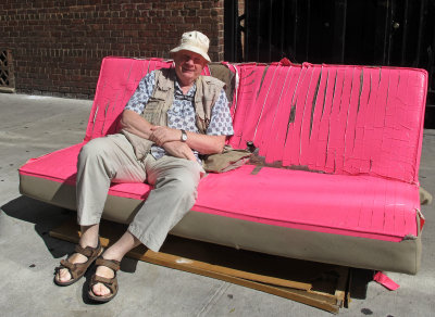 Taking a Break on Chelsea Street Furniture