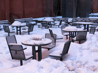 Snow Cakes Being Served