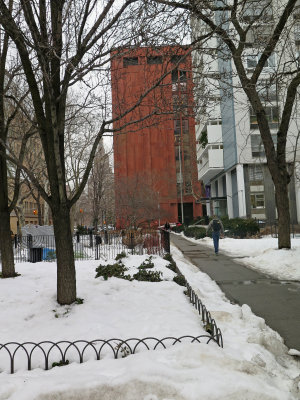 LaGuardia Place Garden, the NYU Library & 1 WS Village