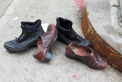 A Pair of Discarded Street Shoes 