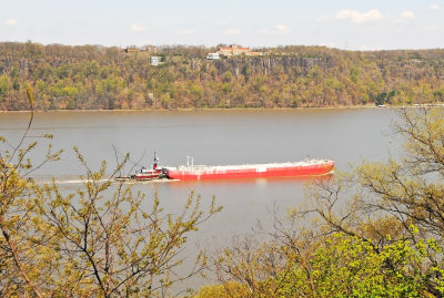 Pushing an Oil Barge Upstream